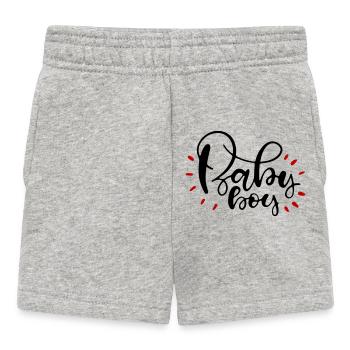 Papas Boy Junge Daddy Dad Baby - Baby Shorts - Grau meliert - Vorne