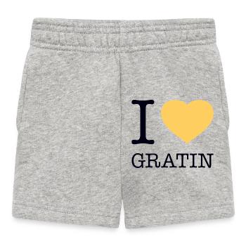 J’ADORE LES POMMES DE TERRE GRATINÉES - Short Bébé - gris chiné - Devant