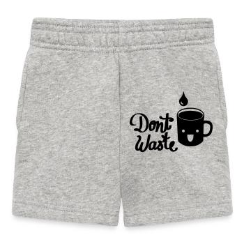 Don`t waste Water - Baby Shorts - Grau meliert - Vorne