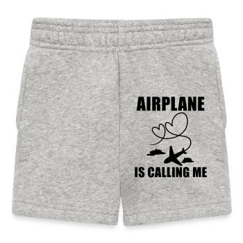 Pilote d’avion disant cadeau - Short Bébé - gris chiné - Devant