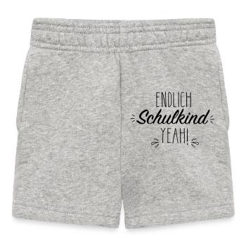 Endlich Schulkind yeah - Baby Shorts - Grau meliert - Vorne