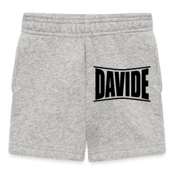 T-Shirt Davide T-Shirt Geschenkidee - Baby Shorts - Grau meliert - Vorne