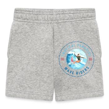 Tropical Paradise Wave Riders - Baby Shorts - heather grey - Front