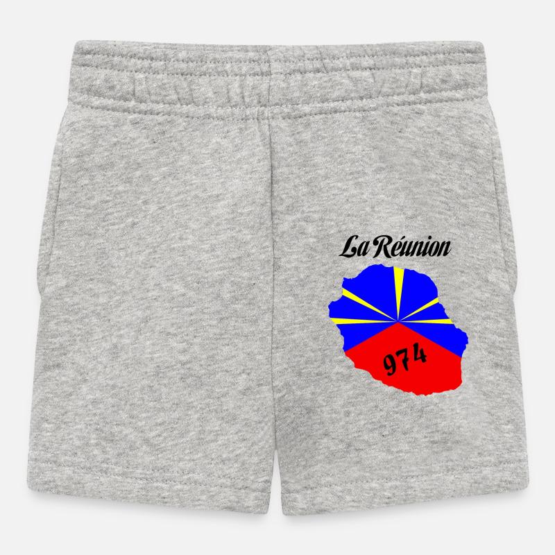 la réunion - Short Bébé - gris chiné