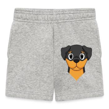 Race de chien Rottweiler - Short Bébé - gris chiné - Devant