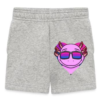 Bisexuell Axolotl Geschenk - Baby Shorts - Grau meliert - Vorne