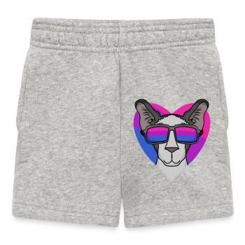 Cadeau bisexuel oriental à poil court - Short Bébé - gris chiné - Devant