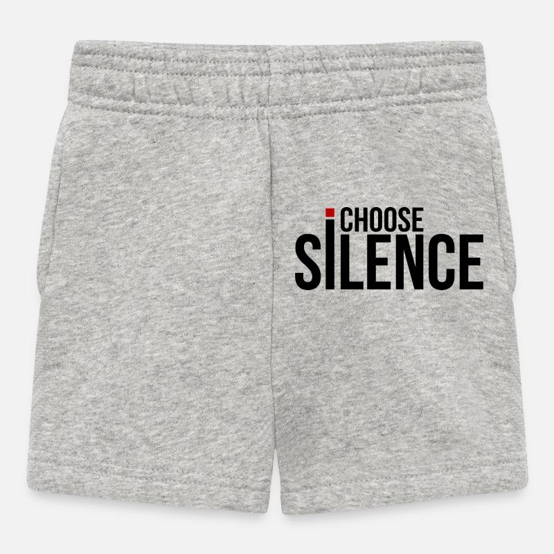 Je choisis le silence - Short Bébé - gris chiné