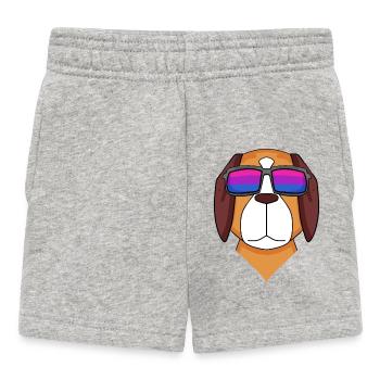 Cadeau de chien bisexuel Saint-Bernard - Short Bébé - gris chiné - Devant