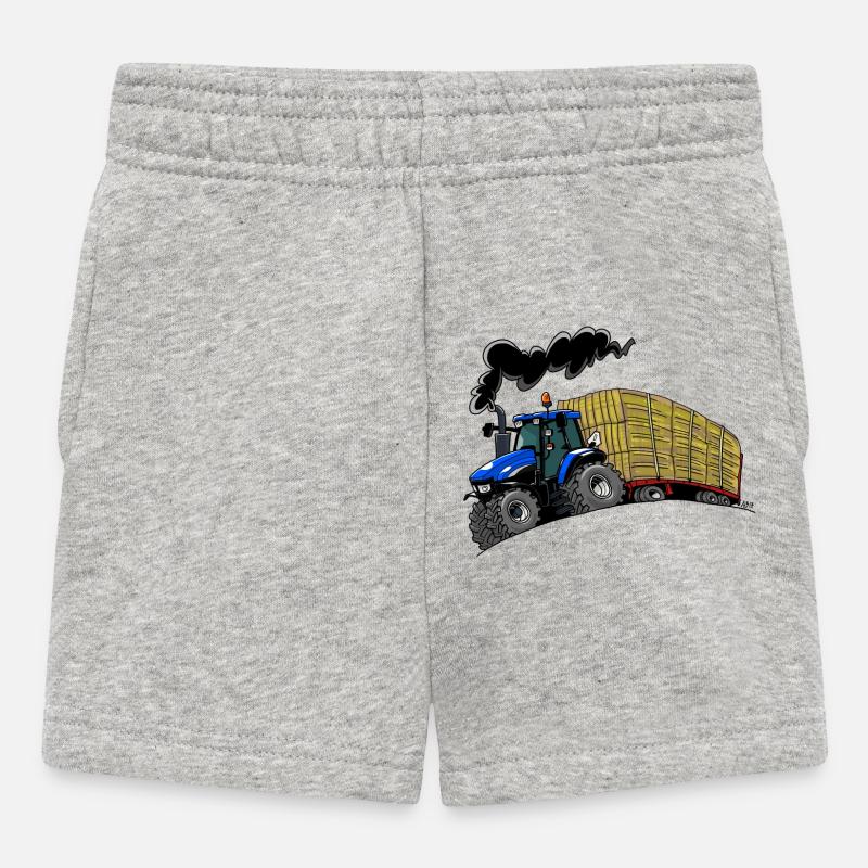 Panier BlueTractor TM120 - Short Bébé - gris chiné