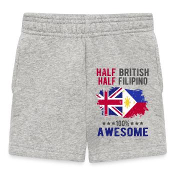Moitié britannique moitié philippin - Short Bébé - gris chiné - Devant
