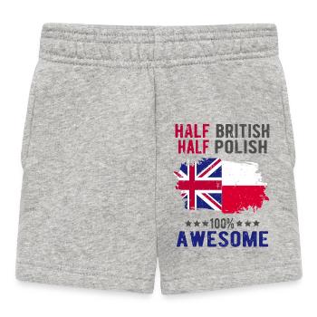 Moitié britannique moitié singapourien - Short Bébé - gris chiné - Devant