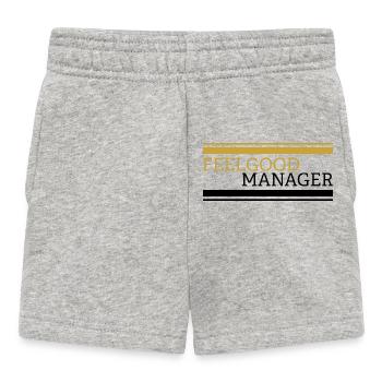 T-shirt blanc Feelgood manager - Short Bébé - gris chiné - Devant