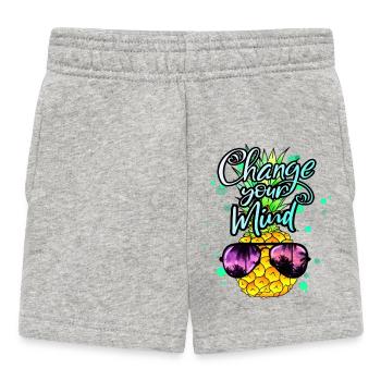 Pineapple change your thinking - Baby Shorts - heather grey - Front