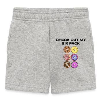 Süßigkeiten Lustig Donut Statement Nachspeise - Baby Shorts - Grau meliert - Vorne