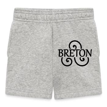 Breton (black) - Short Bébé - gris chiné - Devant