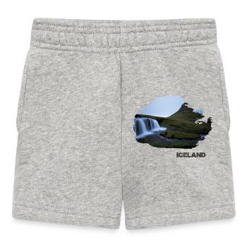 Île Kirkjufell - Short Bébé - gris chiné - Devant