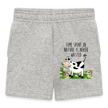 Time spent in nature - Baby Shorts - heather grey - Front