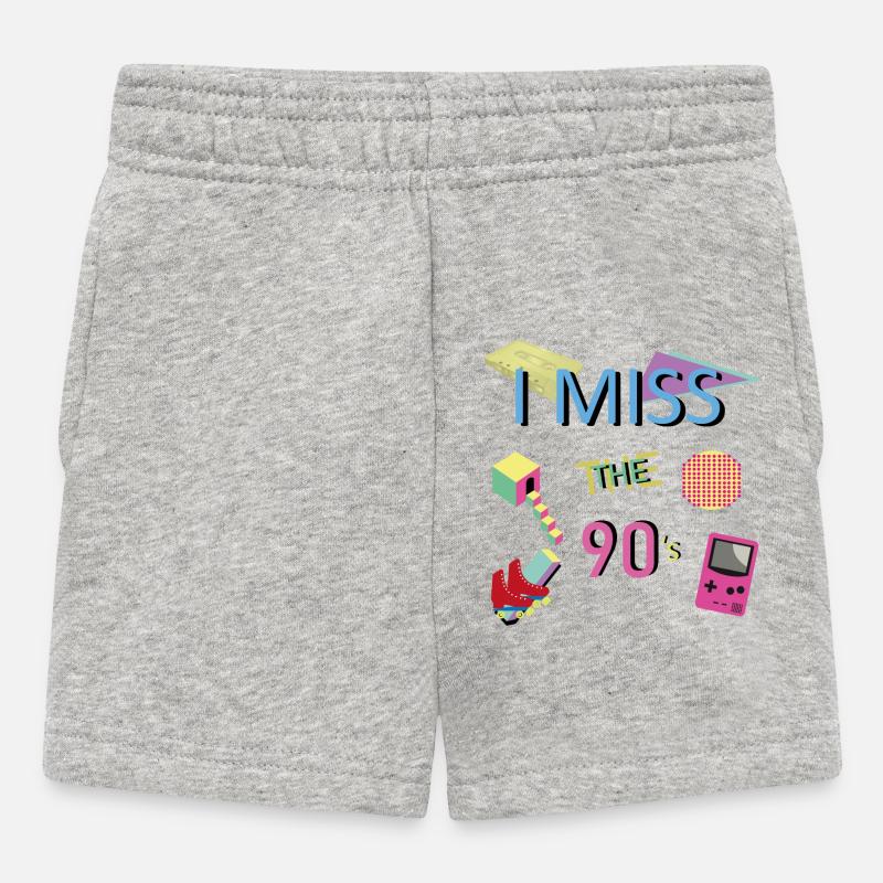 Thème nostalgique des années 90 - Short Bébé - gris chiné
