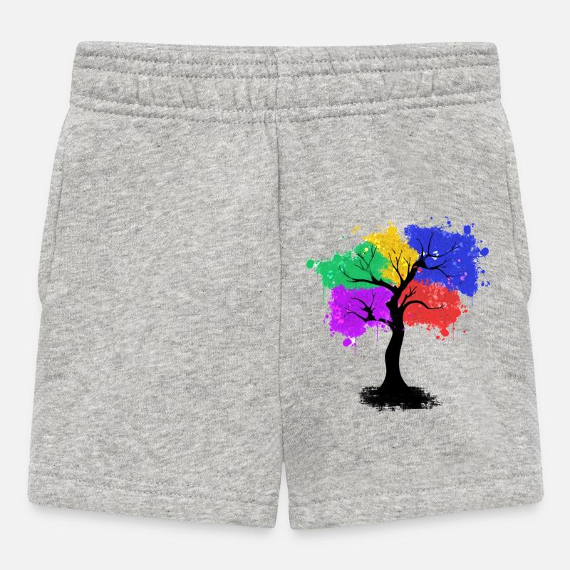 Farbbaum - Baby Shorts - Grau meliert