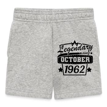 Legendary since October 1962 Retro Birthday - Baby Shorts - heather grey - Front