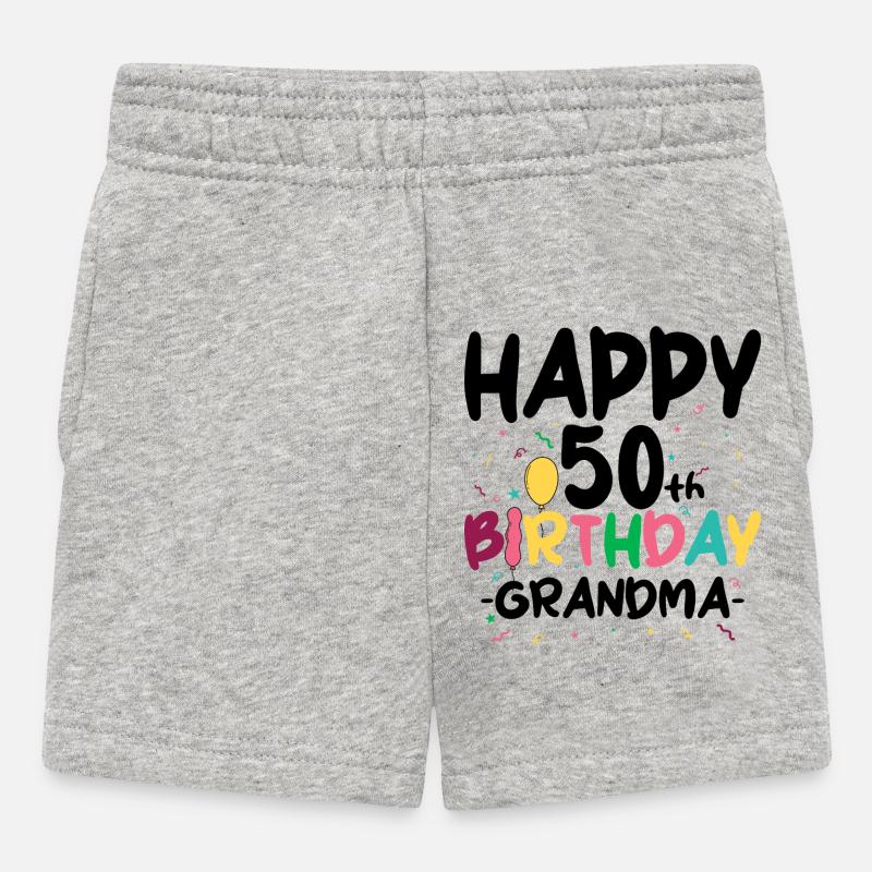 Lettres d’anniversaire - Short Bébé - gris chiné