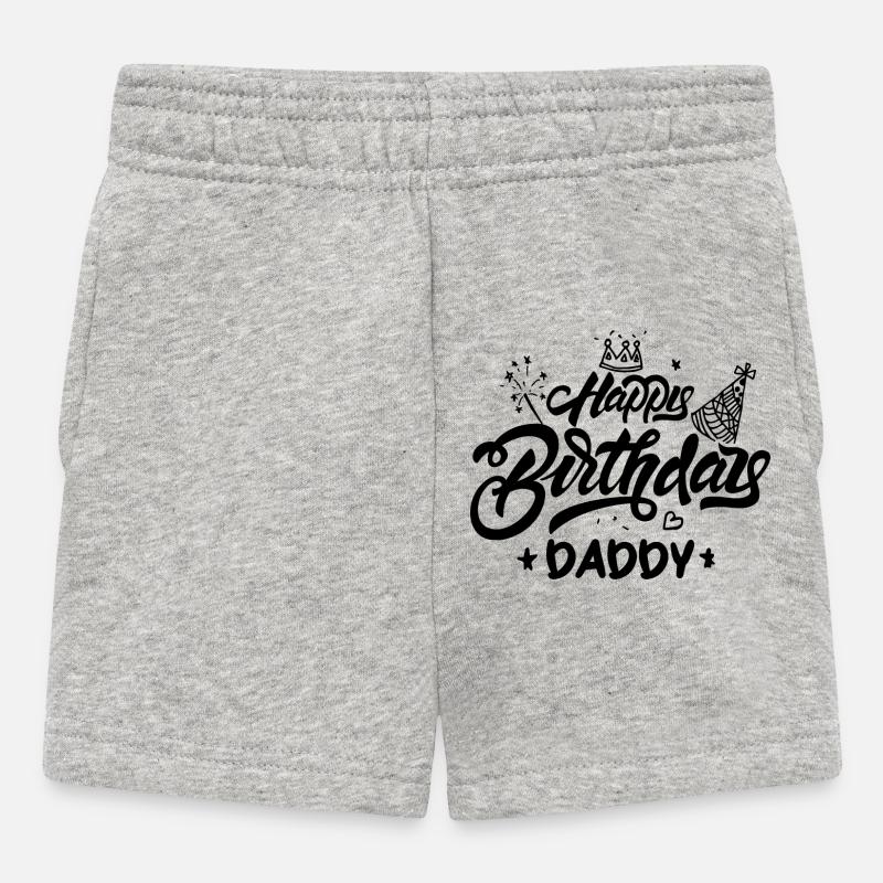Joyeux anniversaire papa - Short Bébé - gris chiné