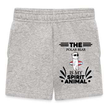 Eisbär Polarbär Bär - Baby Shorts - Grau meliert - Vorne