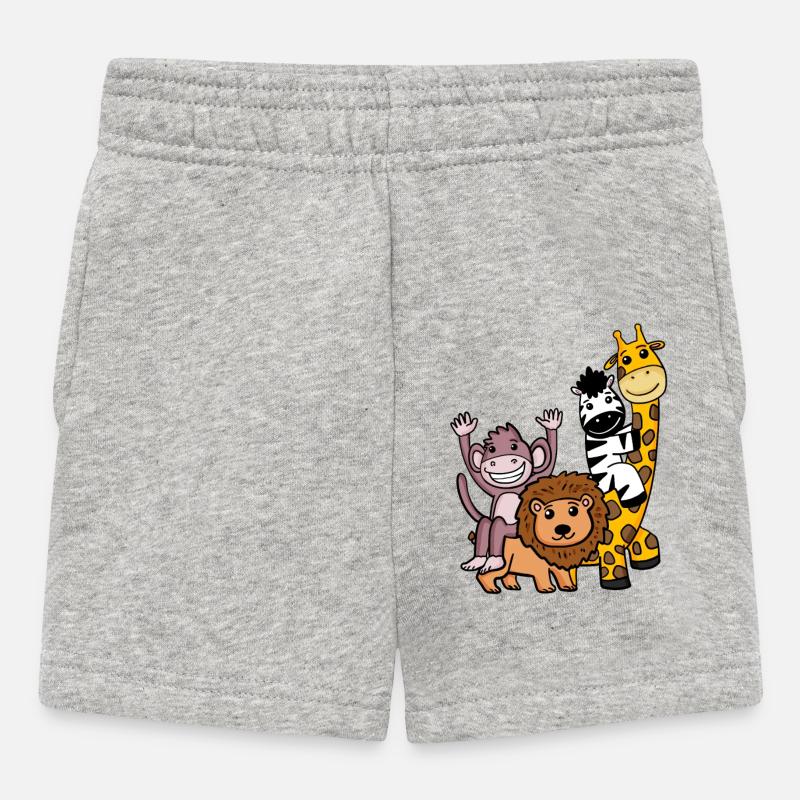 Animaux mignons - Short Bébé - gris chiné