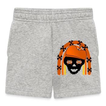 HALLOWEEN KOSTÜME - TOTENKOPF - Baby Shorts - Grau meliert - Vorne