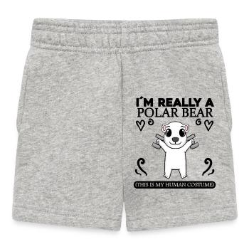 L’ours polaire et la forme physique - Short Bébé - gris chiné - Devant
