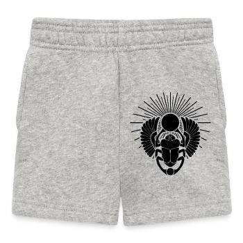Ägyptischer Geflügelkäfer | Gott des alten Ägypten - Baby Shorts - Grau meliert - Vorne