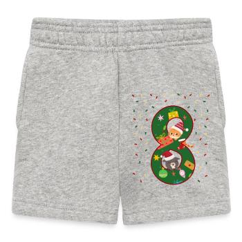 8 Years Old Children Christmas Gift Cute - Baby Shorts - heather grey - Front