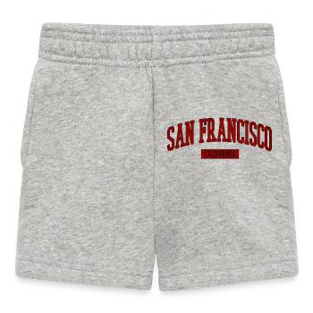 San Francisco Retro Lettering - Baby Shorts - heather grey - Front