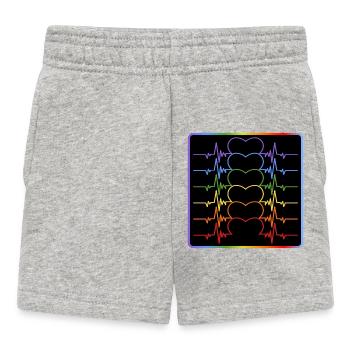 DRAPEAU LGBTQIA - HEARTBEAT PRIDE - Short Bébé - gris chiné - Devant