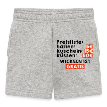 Baby Preisliste - Baby Shorts - Grau meliert - Vorne
