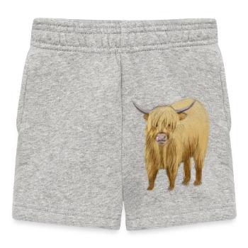 Art de la vache des Highlands - Short Bébé - gris chiné - Devant