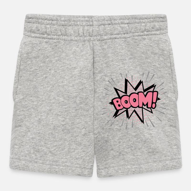 Boum rose - Short Bébé - gris chiné