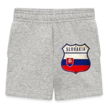 Slowakei Flaggen Wappen Design - Baby Shorts - Grau meliert - Vorne