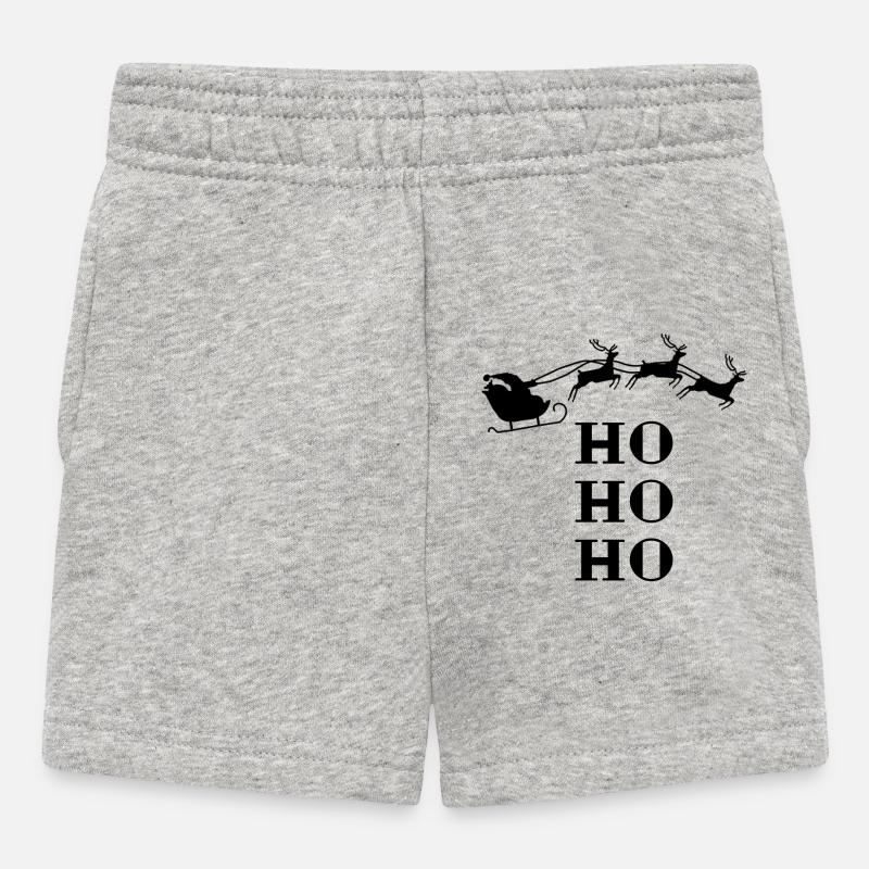 Noël HO HO HO - Short Bébé - gris chiné