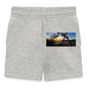 Sonnenuntergang über der Wildnis - Baby Shorts - Grau meliert - Vorne