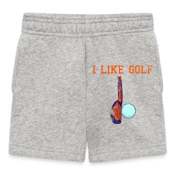 Ich liebe Golf - Baby Shorts - Grau meliert - Vorne