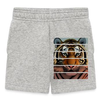 Tiger - Baby Shorts - heather grey - Front