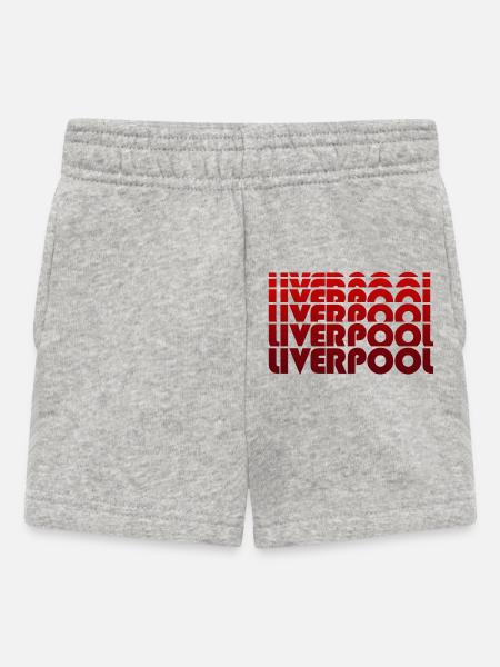 Liverpool Mehrfachtext Retro-Design - Baby Shorts - Grau meliert