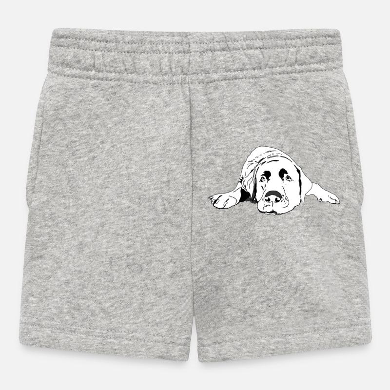 Labrador - Short Bébé - gris chiné