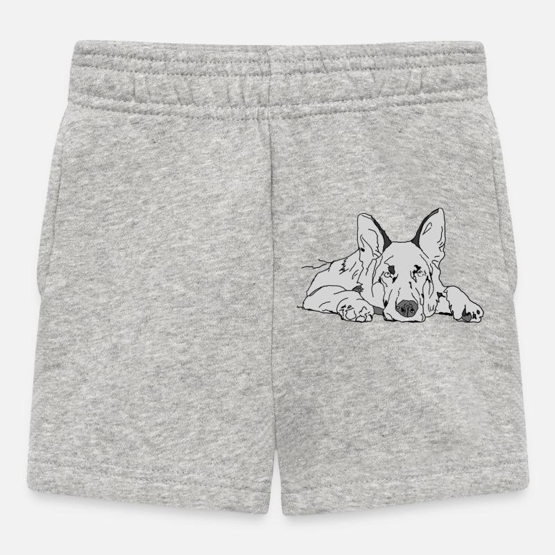 Chien de berger - Short Bébé - gris chiné