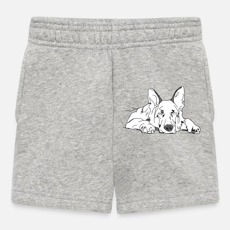 Chien de berger - Short Bébé - gris chiné
