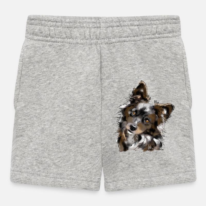 Berger australien - Short Bébé - gris chiné
