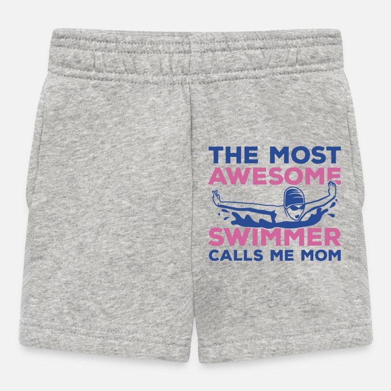 Schwimmer Mutter - Baby Shorts - Grau meliert