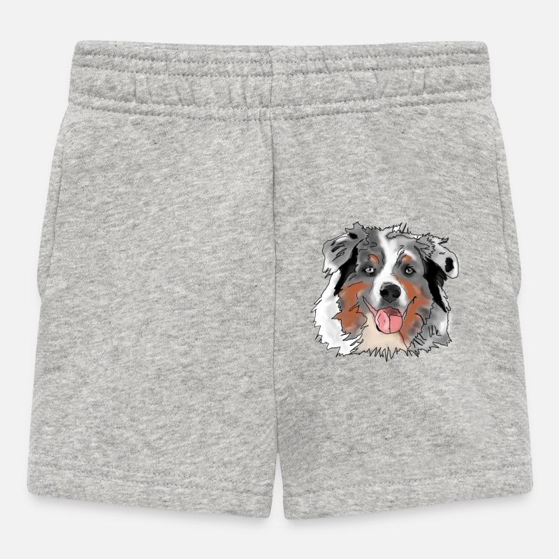 Berger australien - Short Bébé - gris chiné